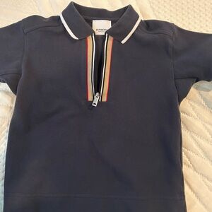 Icon Stripe Detail Cotton Zip-front Polo Shirt Continental Wallet